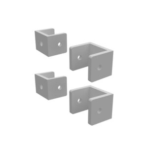 BARR - C Bracket Kit - PEARL WHITE 4 PACK the diy fence company