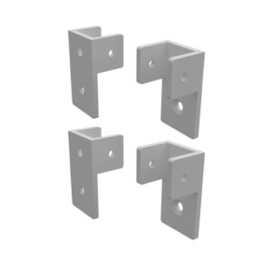 BARR - EXTENDED C Bracket Kit - PEARL WHITE 4 PACK the diy fence company