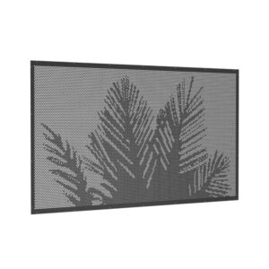 PREMIUM DECO PERF - Perforated PALM PANEL 1988mm wide x 1188mm high MATT BLACK the diy fence company