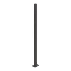 Six Star Tubular - 1300mm - POST with Base Plate - Includes Top Cap - MONUMENT the diy fence company