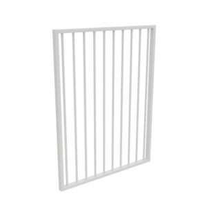 Six Star Tubular - Flat Top Pool Gate (Mitred Tops) - 975mm x 1200mm - PEARL WHITE the diy fence company